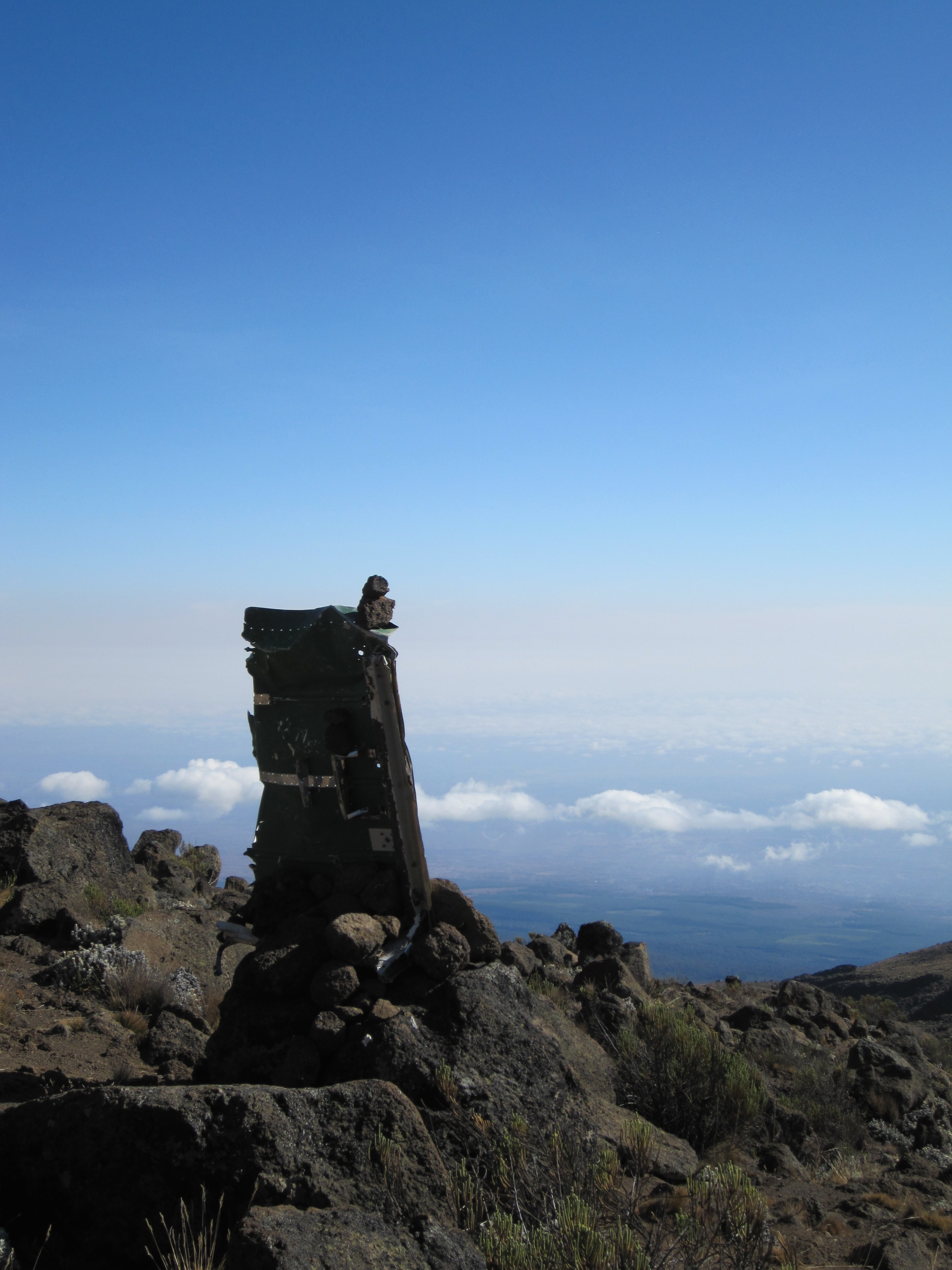 Part of a 2008 plane wreck on Kilimanjaro