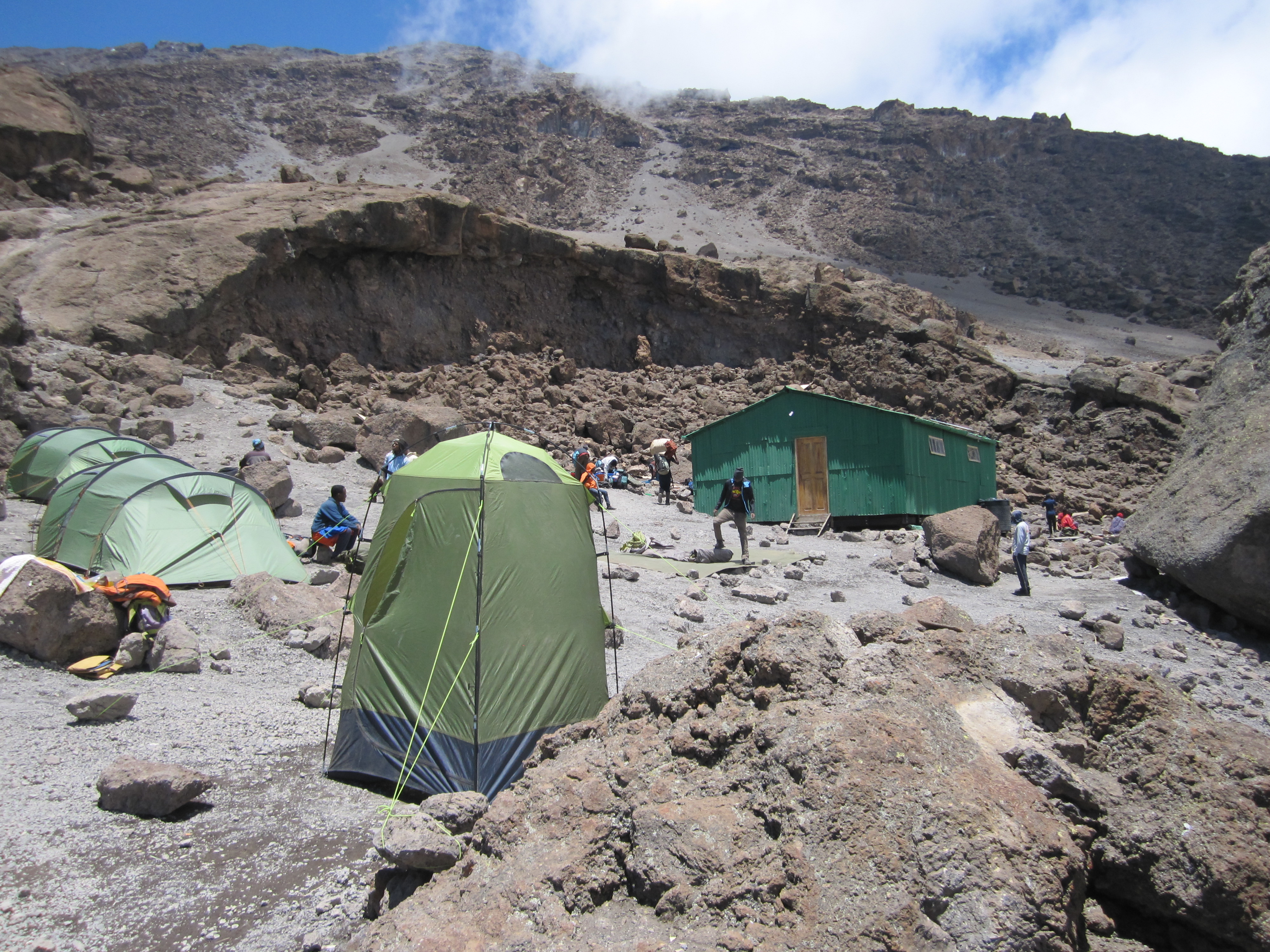 View of camp at School Hut